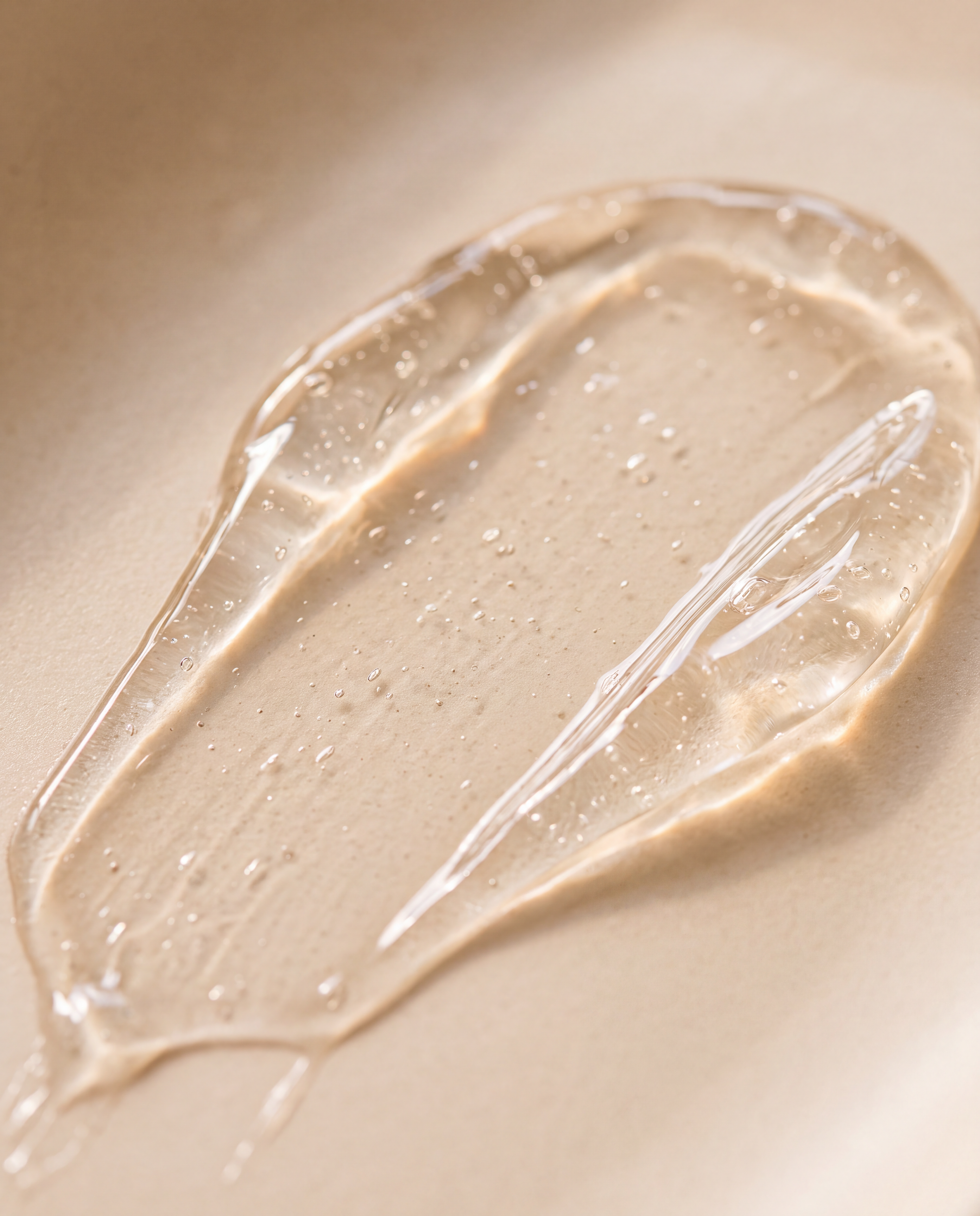 Textura del gel translúcido del champú purificante detox Nitiel
