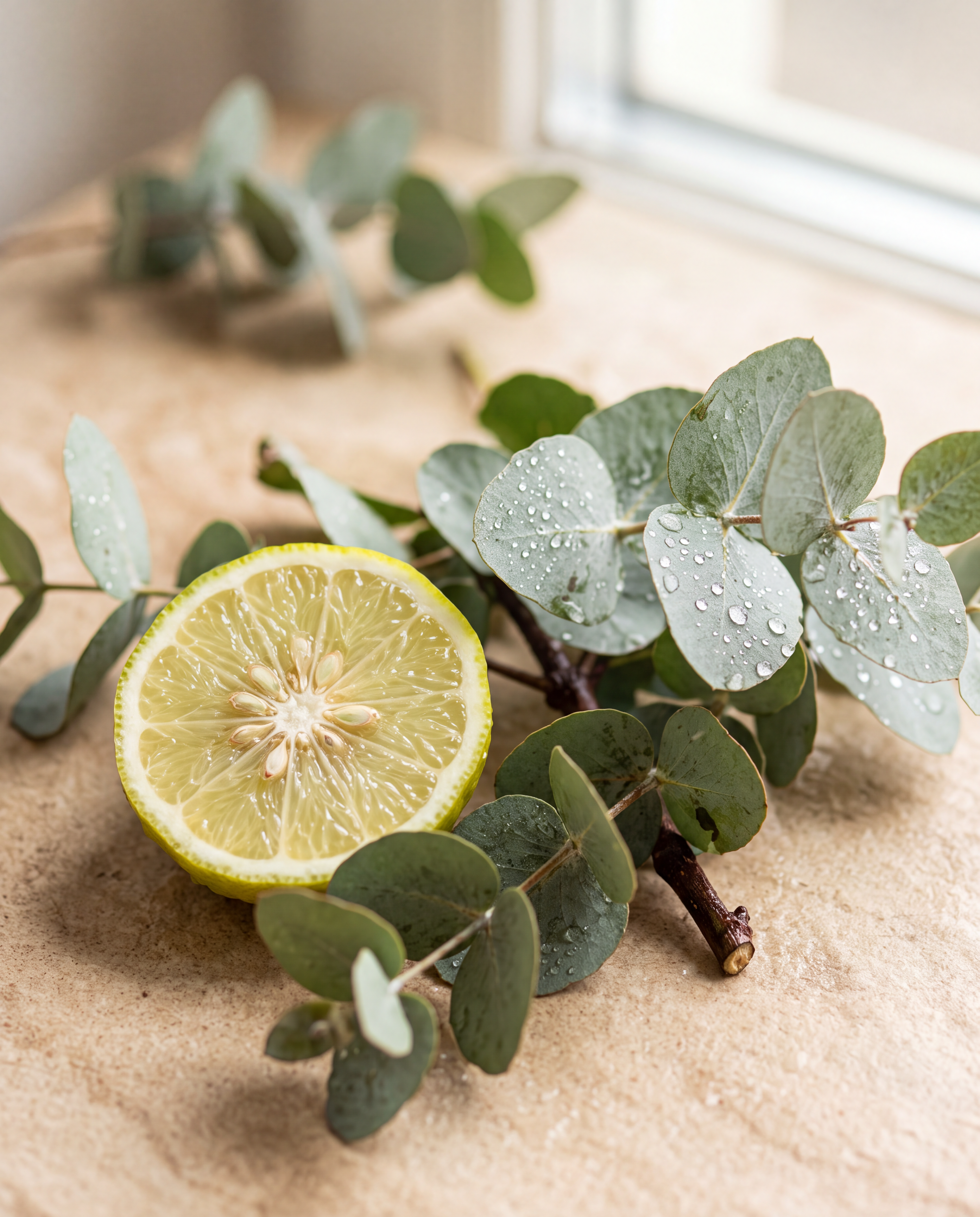 Notas de eucalipto y bergamota del champú purificante detox Nitiel
